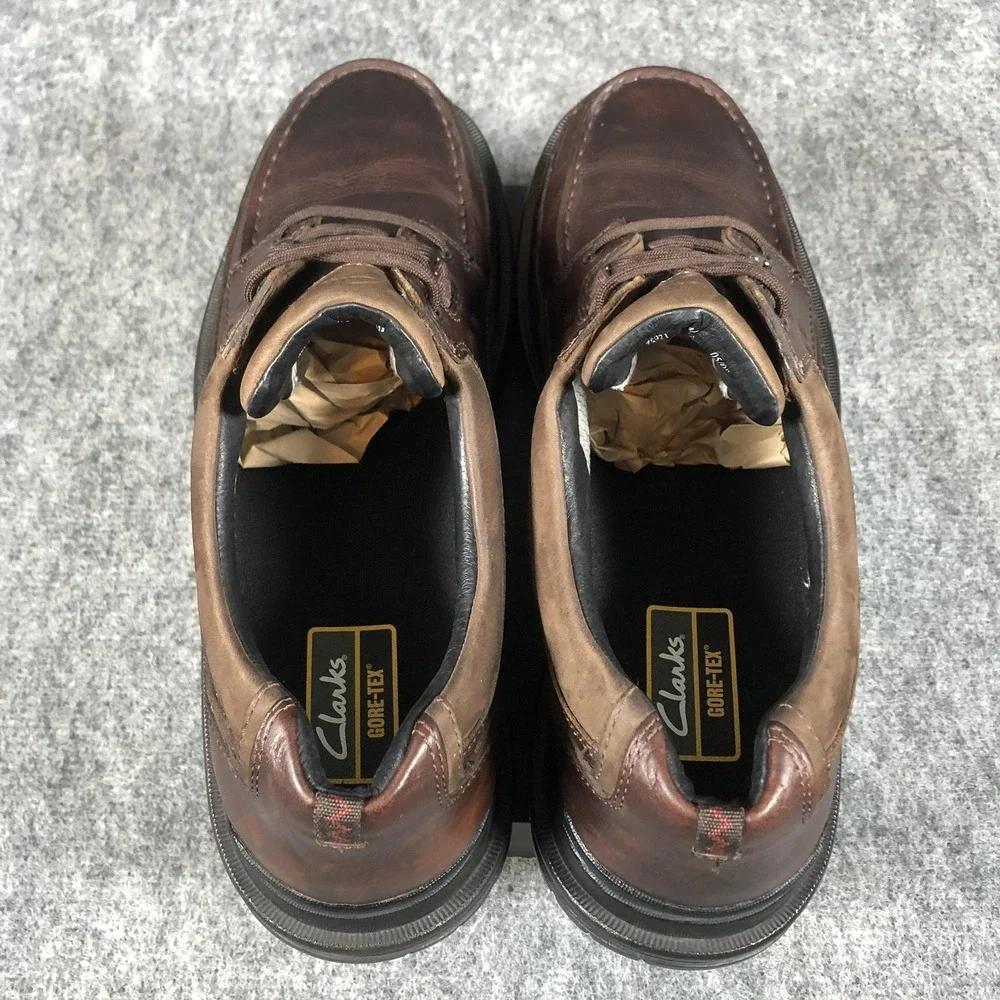 Clarks‎ Gore-Tex Waterproof Shoes Mens 11 M Brown Leather Lace Up Comfort Casual